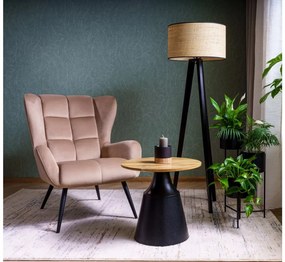 Set 2 mese de cafea Itaka stejar artizan/negru ø50/ø70