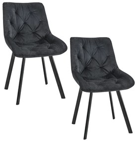 Set 2 buc scaune sufragerie Cajon (negru). 1117277