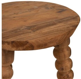Masuta decorativa, din lemn reciclat, 34 cm, Campagne