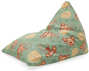 Sac de șezut Triangl maimuțelețe drăguțe, colorat