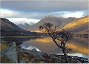 Tablou - Munții de lângă lac (70x50 cm)