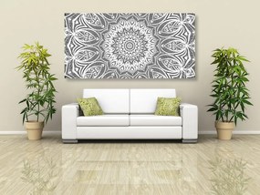Tablou Mandala armonie în design alb-negru