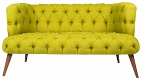 Canapea 2 Locuri, Lemn Solid, West Monroe, Verde Fistic