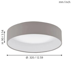 Eglo 93949 - LED Plafoniera PALOMARO LED/12W/230V