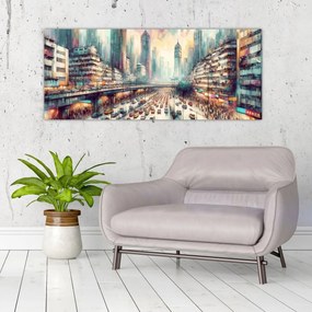 Tablou - Viața din marele oraș (120x50 cm)