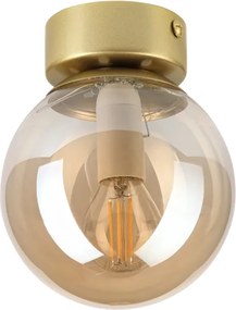 Plafonieră ELIAS 1xE14/5W/230V Ø 13 cm auriu/bej fumuriu