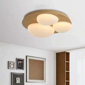 Brilagi - Plafonieră LED VISBY WOOD, 36W, 230V, Ø 50 cm, maro