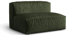 Modul pentru canapea modulară verde cu tapițerie din catifea (de mijloc) Martina – Micadoni