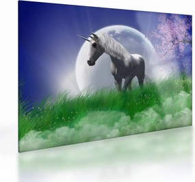 Tablou pe sticlă cu unicorn (70x50 cm)