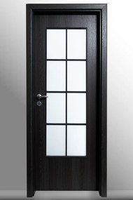 Usa HDF cu toc reglabil din MDF PAL - Colectia VINTAGE 5.4 - Culoare Gri Antracit Toc fix drept 90mm, Gri Antracit, Folie Decor