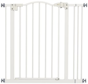 PawHut Poartă Extensibilă pentru Câini fără Șuruburi, Poartă de Siguranță Reglabilă, 94-100x94 cm, Alb | Aosom Romania