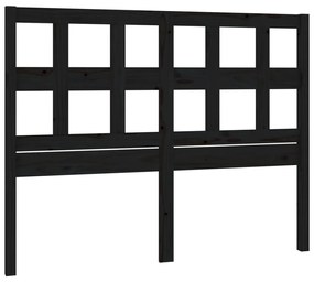 818934 vidaXL Tăblie de pat, negru, 165,5x4x100 cm, lemn masiv de pin