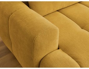 Colțar galben muștar extensibil/cu spațiu de depozitare (cu colț pe partea dreaptă/cu șezlong) Fuji – Bobochic Paris