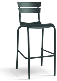 Set 4 scaune BAR aluminiu -HORECA- h 103 cm - GRI ANTRACIT