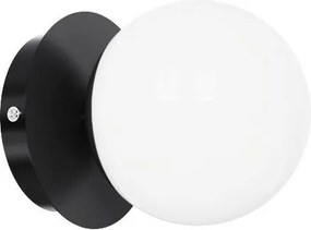 Brilagi - Aplica LED de perete pentru baie BALL, 6W, 230V, 3000/4000/6500K, IP44, neagră