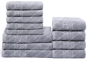 Set 12 Prosoape Maini Fata Corp, Bumbac 100%, 550g m  ² - Gri