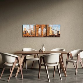 Tablou - Podul Brooklyn (cu ceas) (90x30 cm)