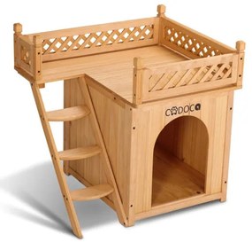 Deuba Casuta pentru pisici cu balcon 53x54x64 cm