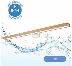 Aplică LED pentru oglindă Brilagi WOODY MIRROR LED/15W/230V IP44 stejar/alb