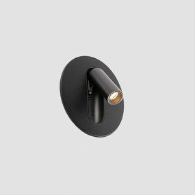 Aplica cu reader LED directionabil stil minimalist TIMIT negru