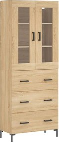 vidaXL Dulap înalt, stejar sonoma, 69,5x34x180 cm, lemn compozit