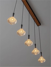 Lustra cu 5 pendule LED design modern PALUZ