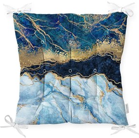 Pernă pentru scaun Minimalist Cushion Covers Blue Marble, 40 x 40 cm