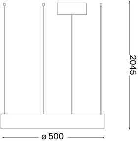 Lustră LED pe cablu Ideal Lux ORACLE LED/28W/230V 3000K d. 50 cm CRI 90 alb