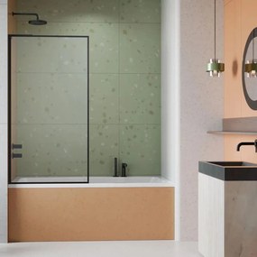 Paravan de cada Radaway Modo F SL PNJ II negru mat-transparent 60x150 cm sticla 8 mm stanga