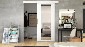 Uși culisante Robaso 70 IV (Alb) (cu oglindă). 1104688