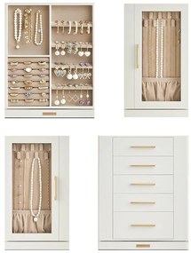 Cutie de bijuterii rotativă 360°