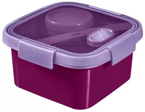 Cutie de călătorie cu tacâmuri SMART TO GO 1,1L - violet