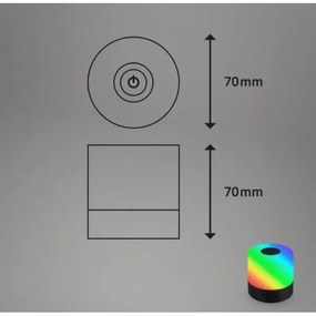 Lampă LED RGB reîncărcabilă de masă Briloner 7462015 LED/1,5W/5V IP44 negru