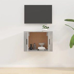 Dulap TV montat pe perete, gri beton, 57x34,5x40 cm 1, Gri beton, 57 x 34.5 x 40 cm