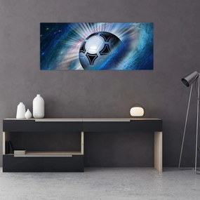 Tablou - Fotbal în spațiu (120x50 cm)