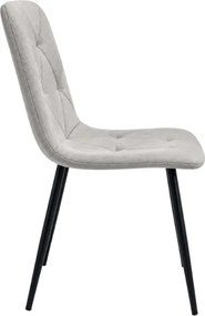 Scaun LIBRA PLATINUM GREY gri cu picioare negre