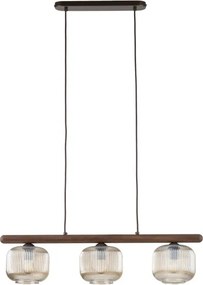 Candelabru pe cablu SALVIA 3xE14/10W/230V maro/maro fumuriu