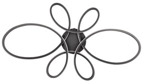 Plafonieră neagră LED 45.5x83 cm Fly – Trio