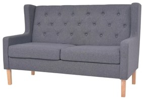 274932 vidaXL Set cu canapea, 2 piese, material textil, gri