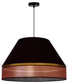 Lustră pe cablu COPPER Duolla SHINY 1xE27/15W/230V d. 60 cm negru/cupru