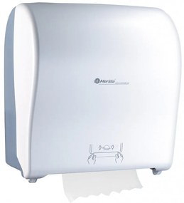 Alimentator mecanic pentru prosoape de hârtie Merida Solid Cut, alb