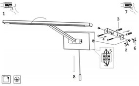 Searchlight 5586CC - Aplică tablou LED LED/7,7W/230V crom