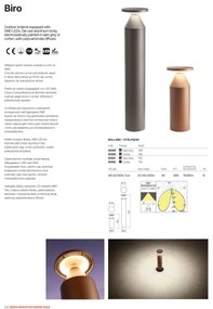 Redo 90591 - Lampă LED de exterior BIRO, 12W, 230V, 3000K, 70 cm, CRI 90, IP65, antracit