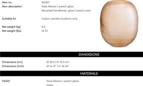 Vaza LUX, Sticla Suflata, Reciclata, Alessio L, 119307 HZ