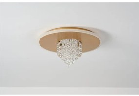 Searchlight 21126-32GO - Plafonieră LED dimabilă DELUGE 20W/230V, diametru 31,5 cm, auriu