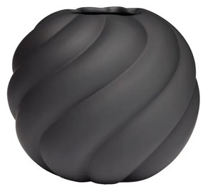 Vasă Twist Ball, 20cm, neagră - COOEE