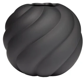 Vasă Twist Ball, 20cm, neagră - COOEE