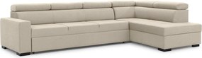 Colțar extensibil Modeno Maxi, dreapta – crem, țesătură împletită Ado 1601
