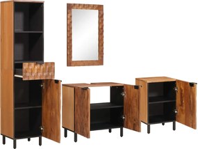 vidaXL Seturi de baie 4 pcs Maro Acacia Finisat Lemn de mango solid
