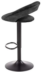 Scaun de bar H102 velvet negru